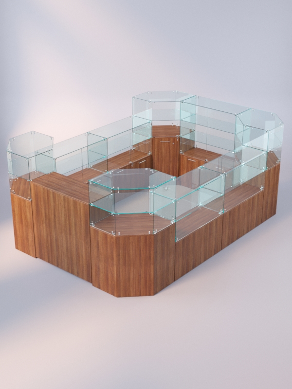 Комплект прилавков ЛОРНЕТ №3, Орех