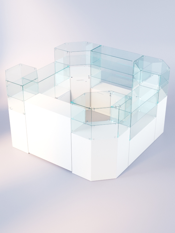 Комплект прилавков ЛОРНЕТ №4, Белый