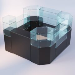 Комплект прилавков ЛОРНЕТ №4, Черный