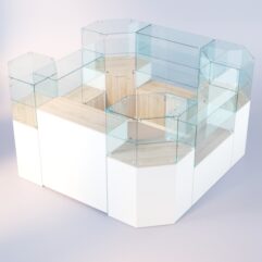 Комплект прилавков ЛОРНЕТ №4, Белый + Дуб Сонома