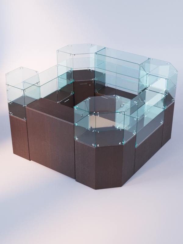 Комплект прилавков ЛОРНЕТ №4, Дуб Венге