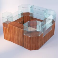 Комплект прилавков ЛОРНЕТ №4, Орех