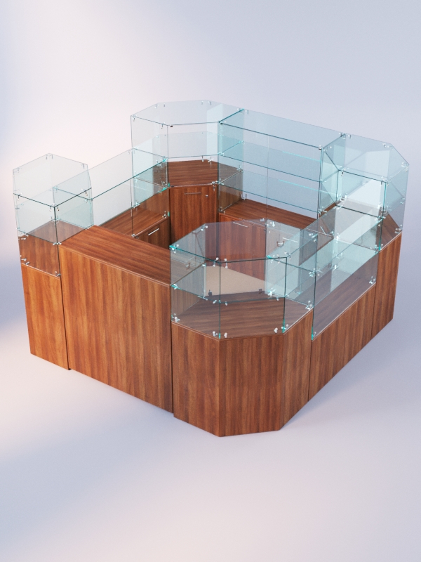 Комплект прилавков ЛОРНЕТ №4, Орех