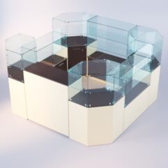 Комплект прилавков ЛОРНЕТ №4, Крем Вайс + Дуб Венге