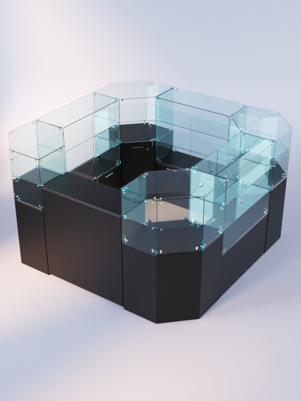 Комплект прилавков ЛОРНЕТ №5, Черный