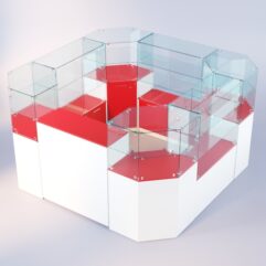 Комплект прилавков ЛОРНЕТ №5, Белый + красный