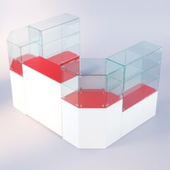 Комплект прилавков ЛОРНЕТ №6, Белый + красный