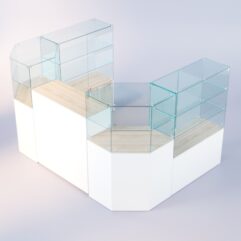 Комплект прилавков ЛОРНЕТ №6, Белый + Дуб Сонома