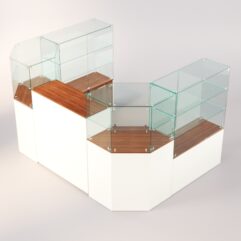 Комплект прилавков ЛОРНЕТ №6, Белый + Орех