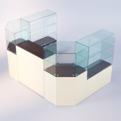 Комплект прилавков ЛОРНЕТ №6, Крем Вайс + Дуб Венге