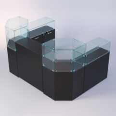 Комплект прилавков ЛОРНЕТ №7, Черный