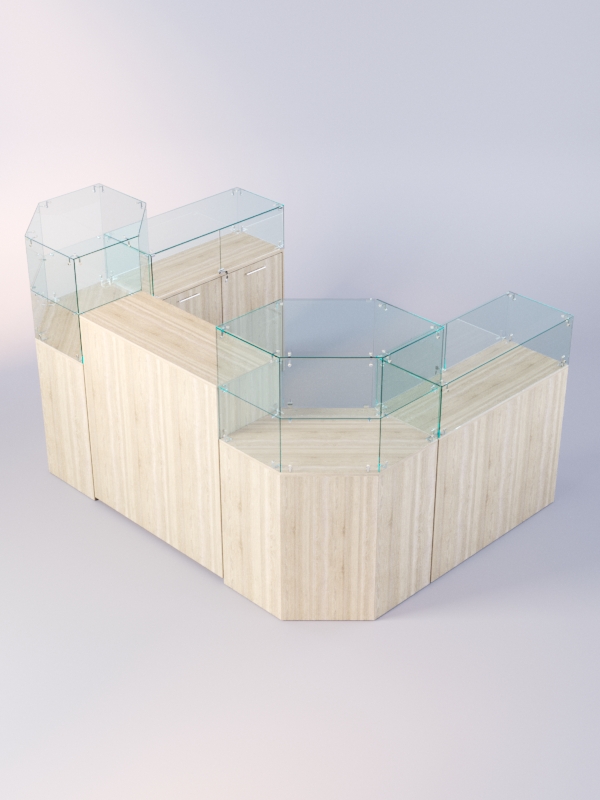 Комплект прилавков ЛОРНЕТ №7, Дуб Сонома