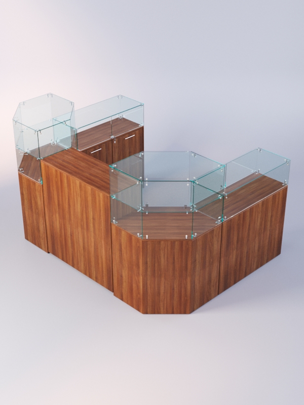 Комплект прилавков ЛОРНЕТ №7, Орех