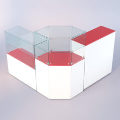 Комплект прилавков ЛОРНЕТ №8, Белый + красный