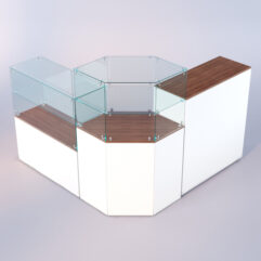 Комплект прилавков ЛОРНЕТ №8, Белый + Орех