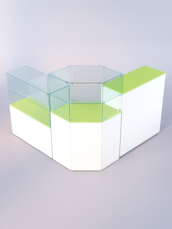 Комплект прилавков ЛОРНЕТ №8, Крем Вайс + Дуб Венге — изображение 2