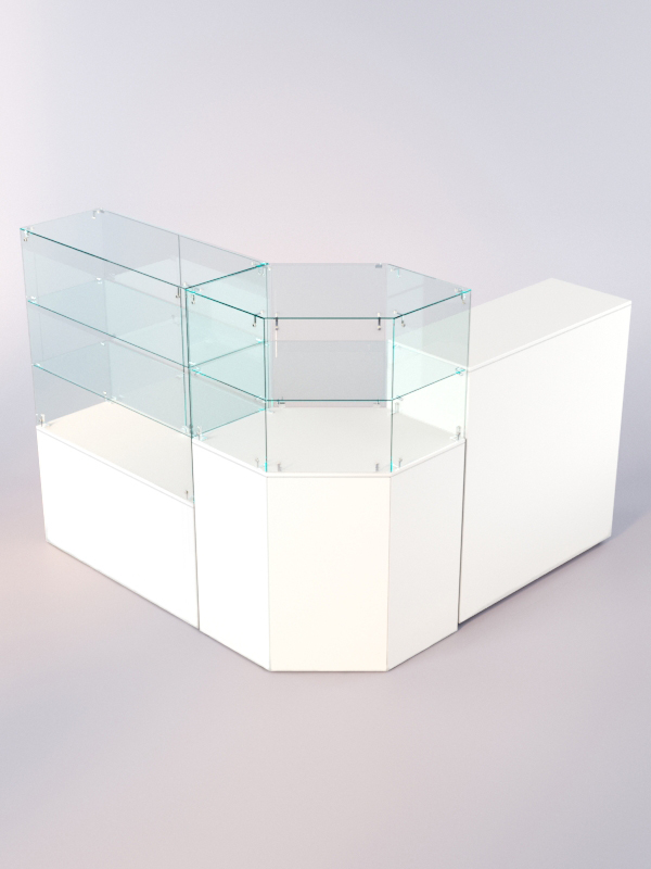 Комплект прилавков ЛОРНЕТ №9, Белый