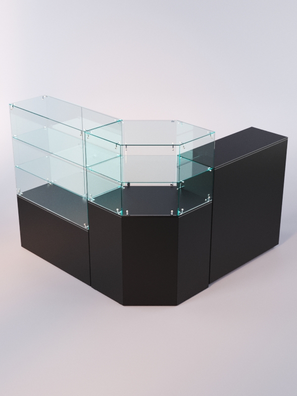 Комплект прилавков ЛОРНЕТ №9, Черный