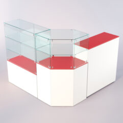 Комплект прилавков ЛОРНЕТ №9, Белый + красный