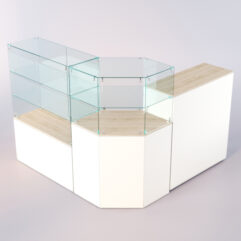 Комплект прилавков ЛОРНЕТ №9, Белый + Дуб Сонома