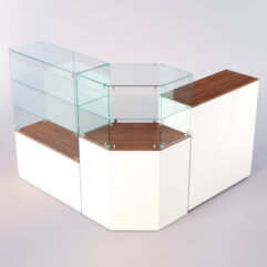 Комплект прилавков ЛОРНЕТ №9, Белый + Орех