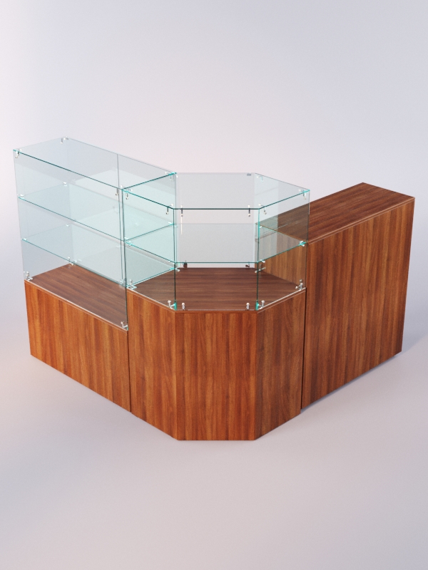 Комплект прилавков ЛОРНЕТ №9, Орех