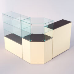 Комплект прилавков ЛОРНЕТ №9, Крем Вайс + Дуб Венге