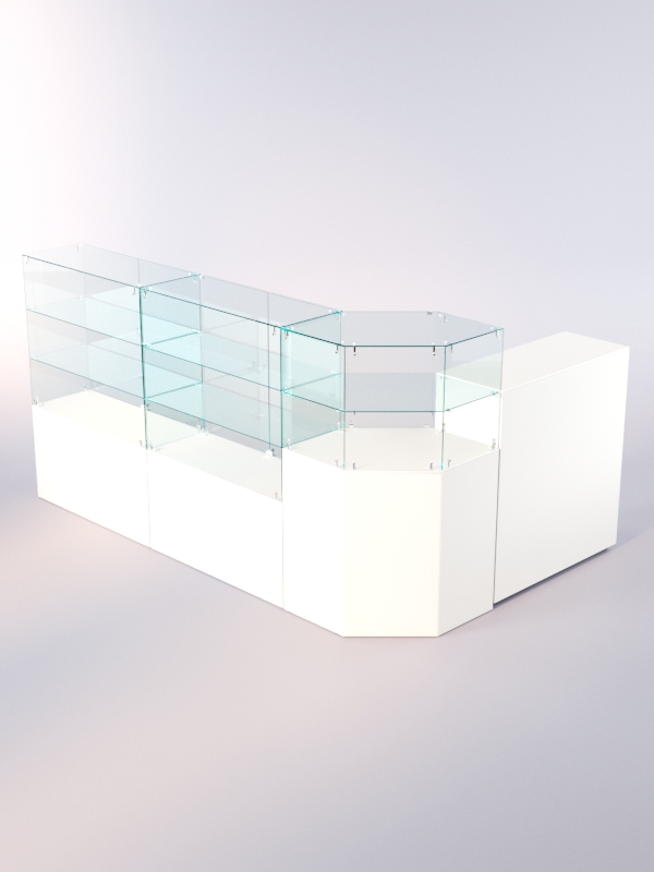 Комплект прилавков ЛОРНЕТ №10, Белый