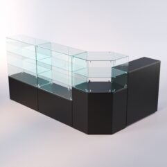 Комплект прилавков ЛОРНЕТ №10, Черный