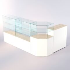 Комплект прилавков ЛОРНЕТ №10, Белый + Дуб Сонома