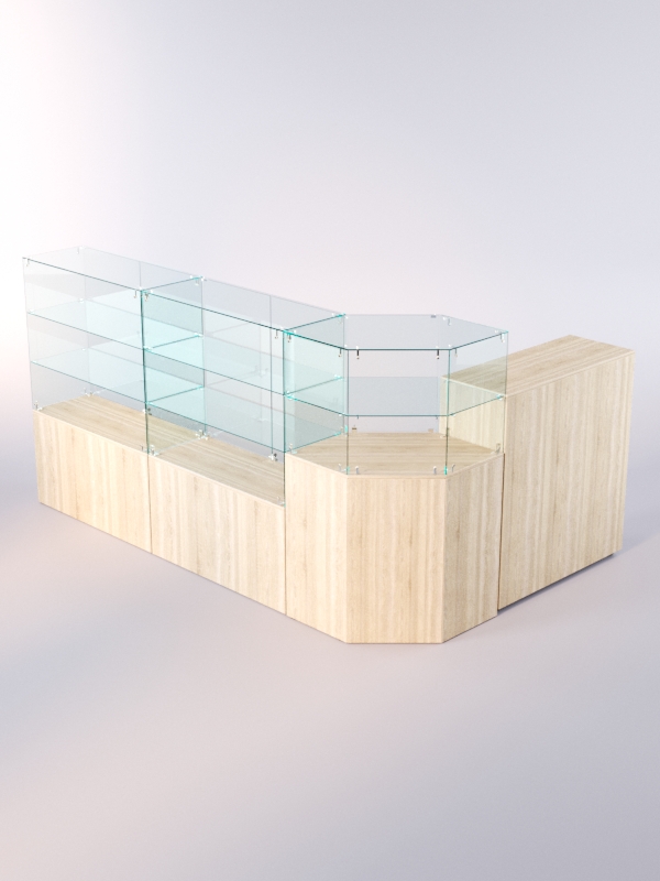 Комплект прилавков ЛОРНЕТ №10, Дуб Сонома