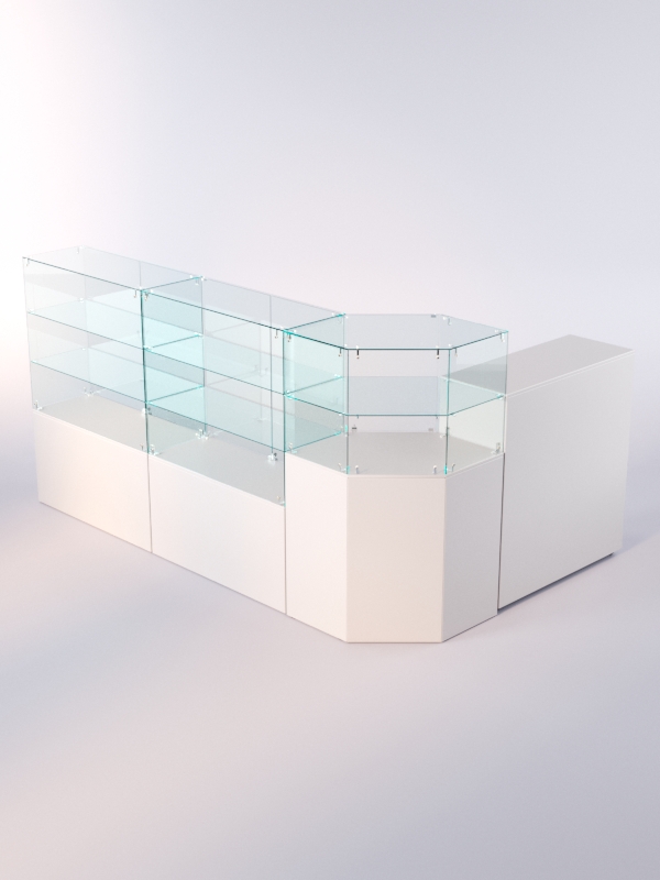 Комплект прилавков ЛОРНЕТ №10, Серый