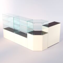 Комплект прилавков ЛОРНЕТ №10, Крем Вайс + Дуб Венге