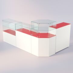 Комплект прилавков ЛОРНЕТ №11, Белый + красный