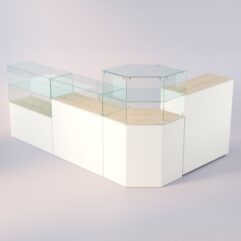 Комплект прилавков ЛОРНЕТ №11, Белый + Дуб Сонома