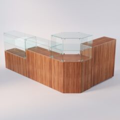 Комплект прилавков ЛОРНЕТ №11, Орех