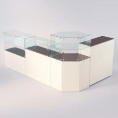 Комплект прилавков ЛОРНЕТ №11, Крем Вайс + Дуб Венге