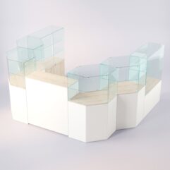 Комплект прилавков ЛОРНЕТ №12, Белый + Дуб Сонома