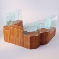 Комплект прилавков ЛОРНЕТ №12, Орех