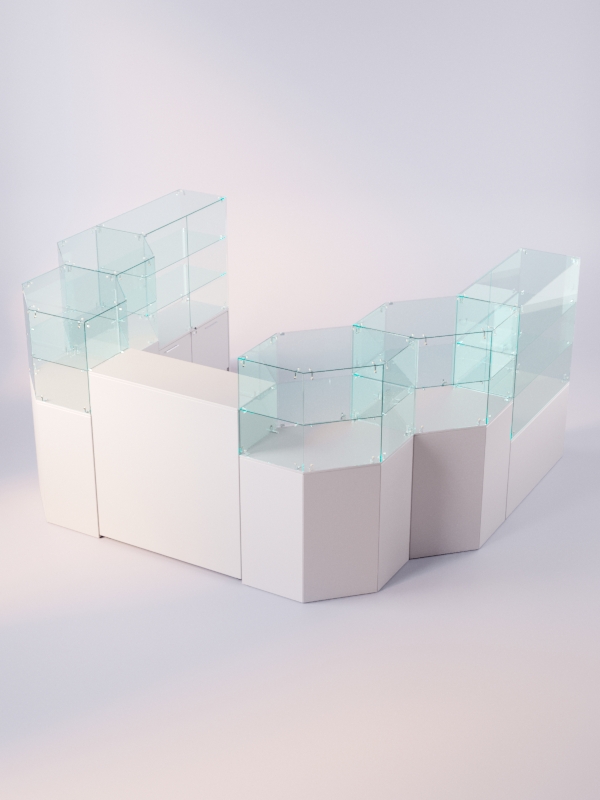 Комплект прилавков ЛОРНЕТ №12, Серый