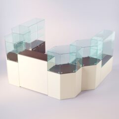 Комплект прилавков ЛОРНЕТ №12, Крем Вайс + Дуб Венге