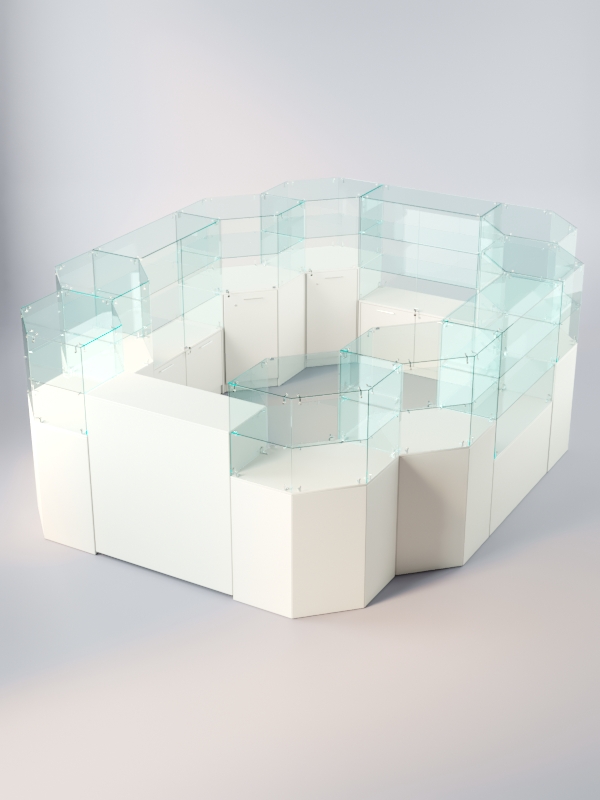 Комплект прилавков ЛОРНЕТ №13, Белый