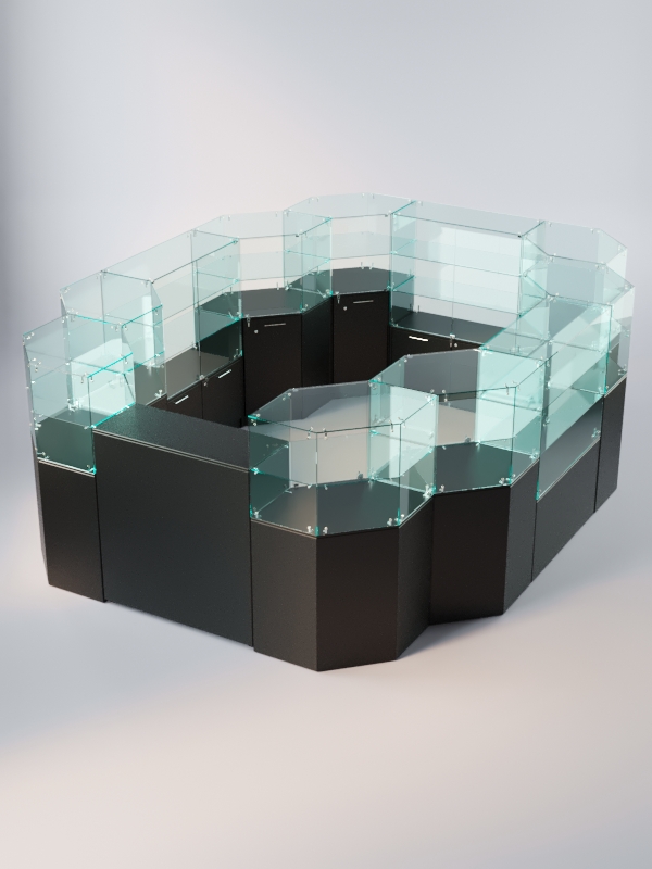 Комплект прилавков ЛОРНЕТ №13, Черный