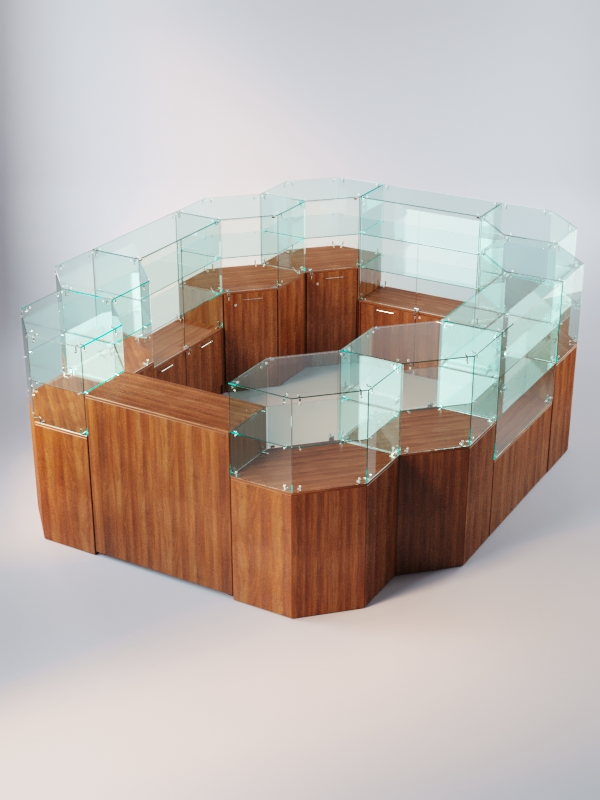 Комплект прилавков ЛОРНЕТ №13, Орех