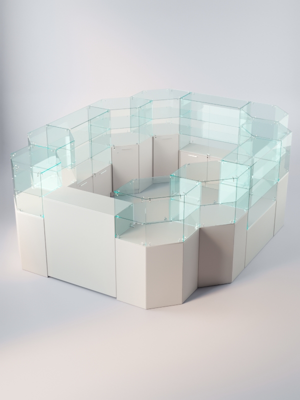 Комплект прилавков ЛОРНЕТ №13, Серый