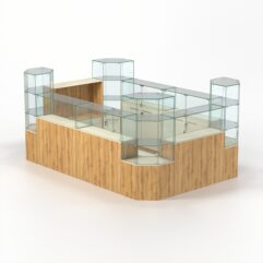 Комплект прилавков КОДИ №1, Дуб Золотистый и Крем Вайс