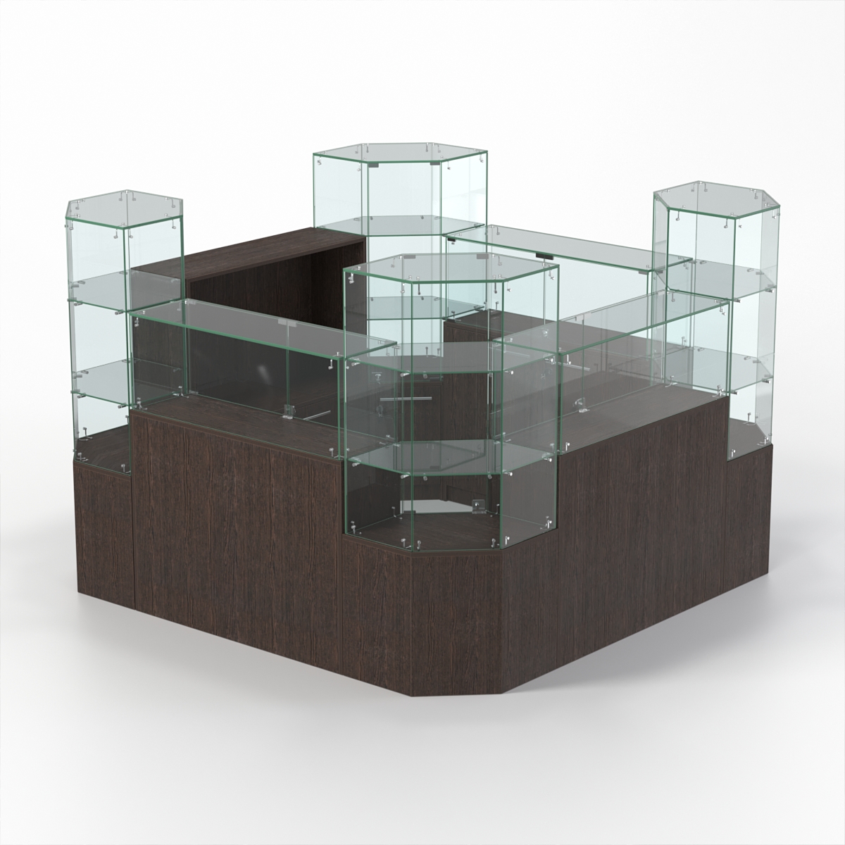 Комплект прилавков КОДИ №2, Дуб Венге