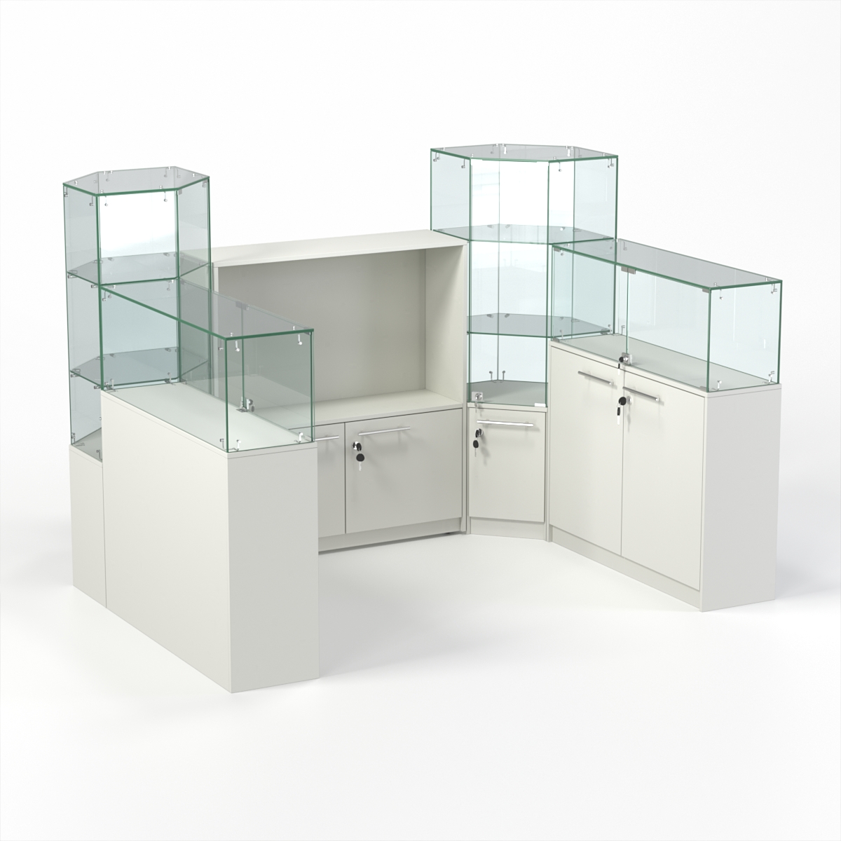 Комплект прилавков КОДИ №3, Белый