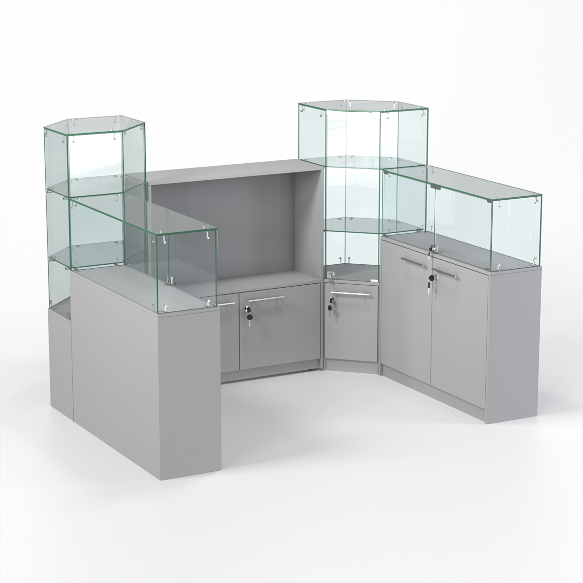 Комплект прилавков КОДИ №3, Серый