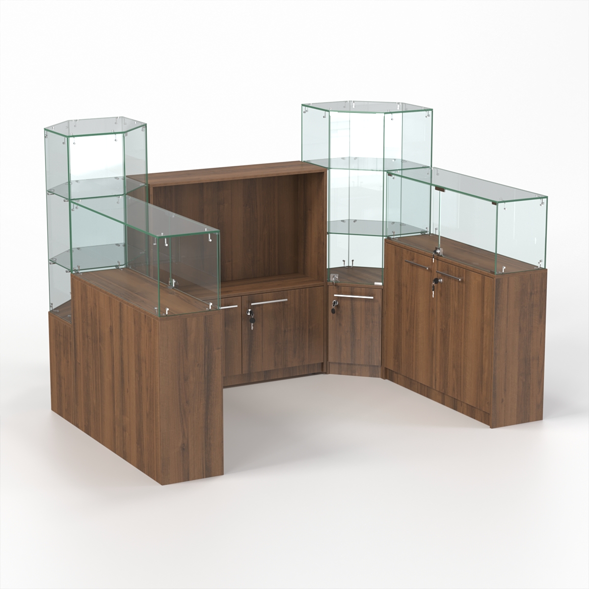 Комплект прилавков КОДИ №3, Орех